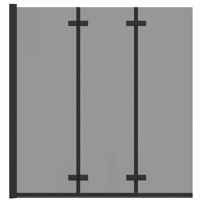Faltbare Duschtrennwand Schwarz 130 x 138 cm