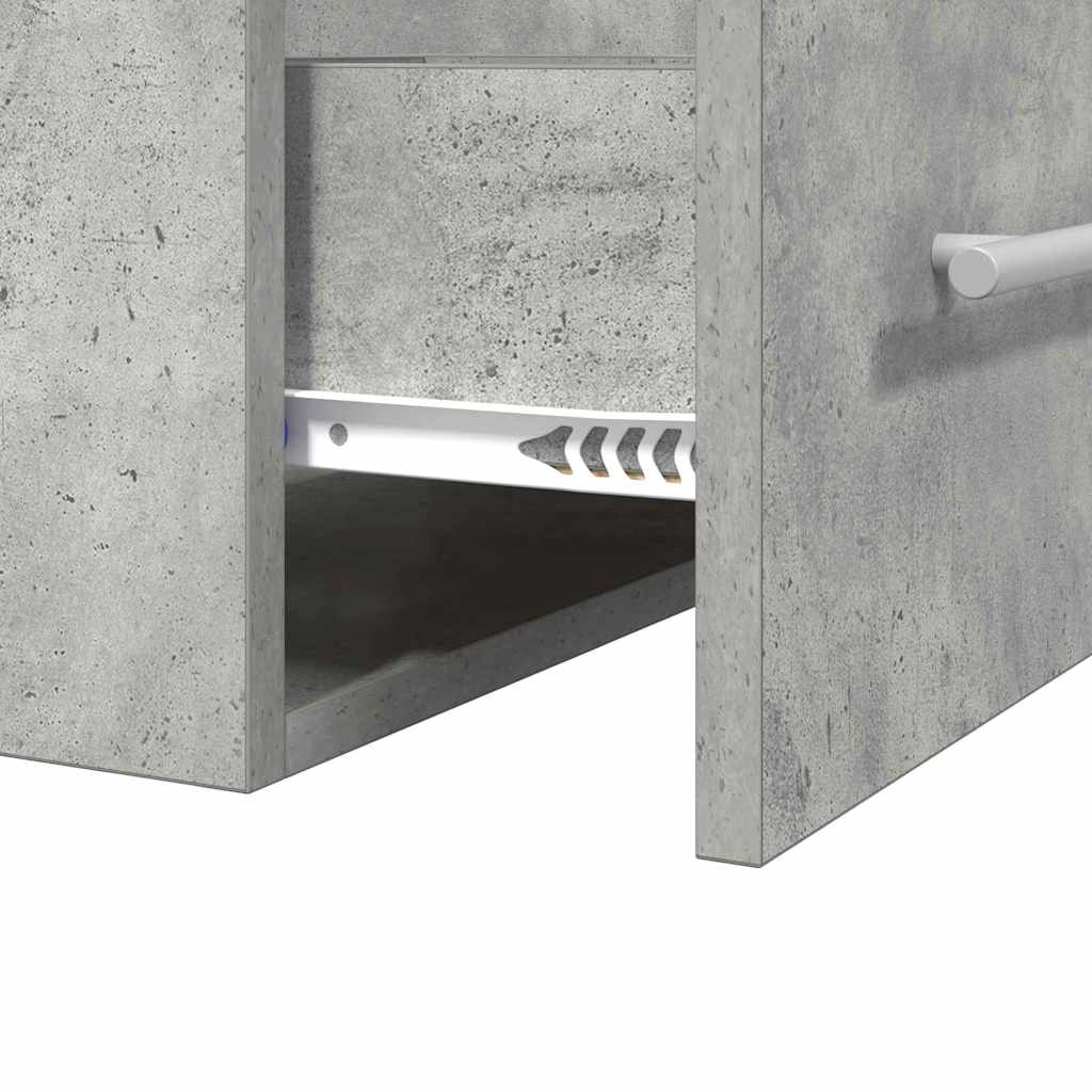 vidaXL Waschbeckenunterschrank Beton Grau 38,5 x 41 x 48 cm