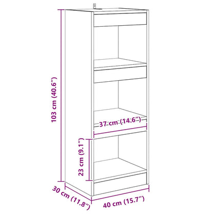 vidaXL Bücherregal Braun 40 x 30 x 103 cm Holzwerkstoff
