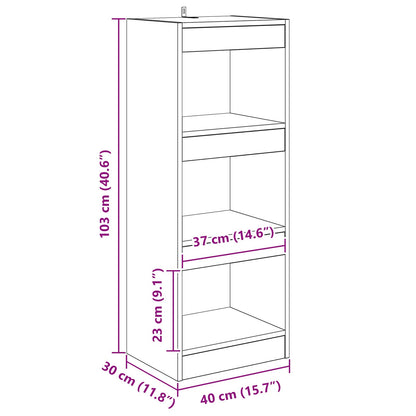 vidaXL Bücherregal Braun 40 x 30 x 103 cm Holzwerkstoff