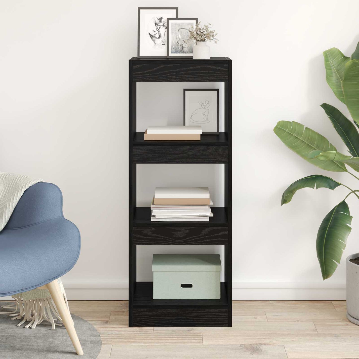 vidaXL Bücherregal Schwarz 40 x 30 x 103 cm Holzwerkstoff