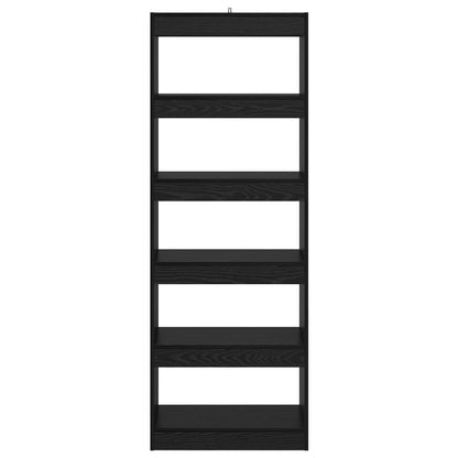 vidaXL Bücherregal Schwarz Eichen-Optik 60 x 30 x 166 cm Holzwerkstoff