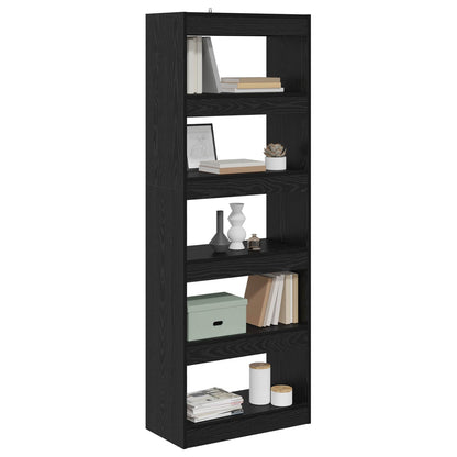 vidaXL Bücherregal Schwarz Eichen-Optik 60 x 30 x 166 cm Holzwerkstoff