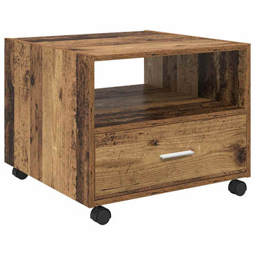 vidaXL Couchtisch mit Schubladen Altholz 55 x 55 x 45 cm Holzwerkstoff