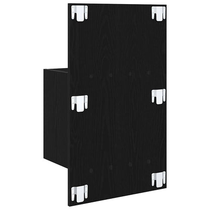 vidaXL Wandmontiertes Nachttischchen 2 pcs Schwarz Eichen-Optik