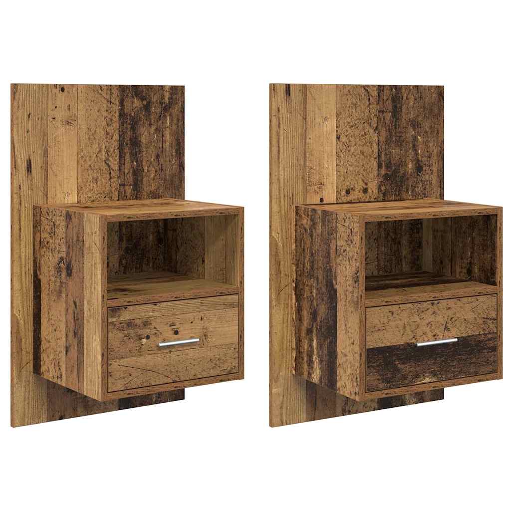 Nachttisch 2 pcs Altholz 50 x 32.5 x 80cm Holzwerkstoff