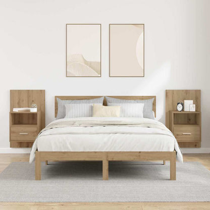 vidaXL Nachttisch 2 pcs Artisan-Eiche 50 x 32.5 x 80cm Holzwerkstoff