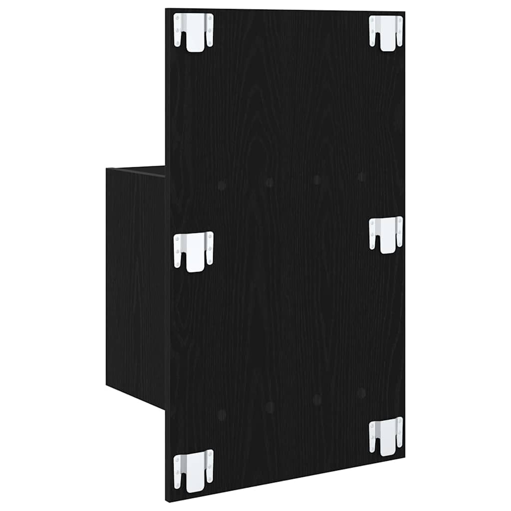 vidaXL Nachttisch 2 pcs Schwarz Eichen-Optik 50 x 32.5 x 80cm