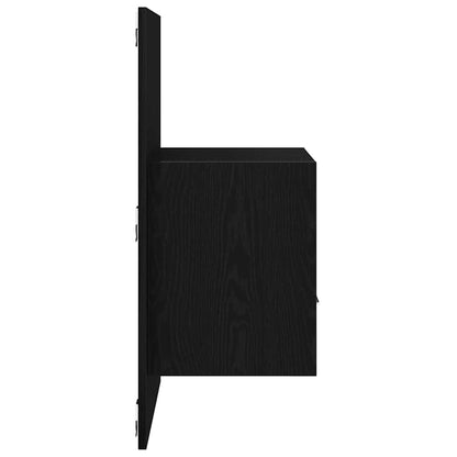 vidaXL Nachttisch 2 pcs Schwarz Eichen-Optik 50 x 32.5 x 80cm