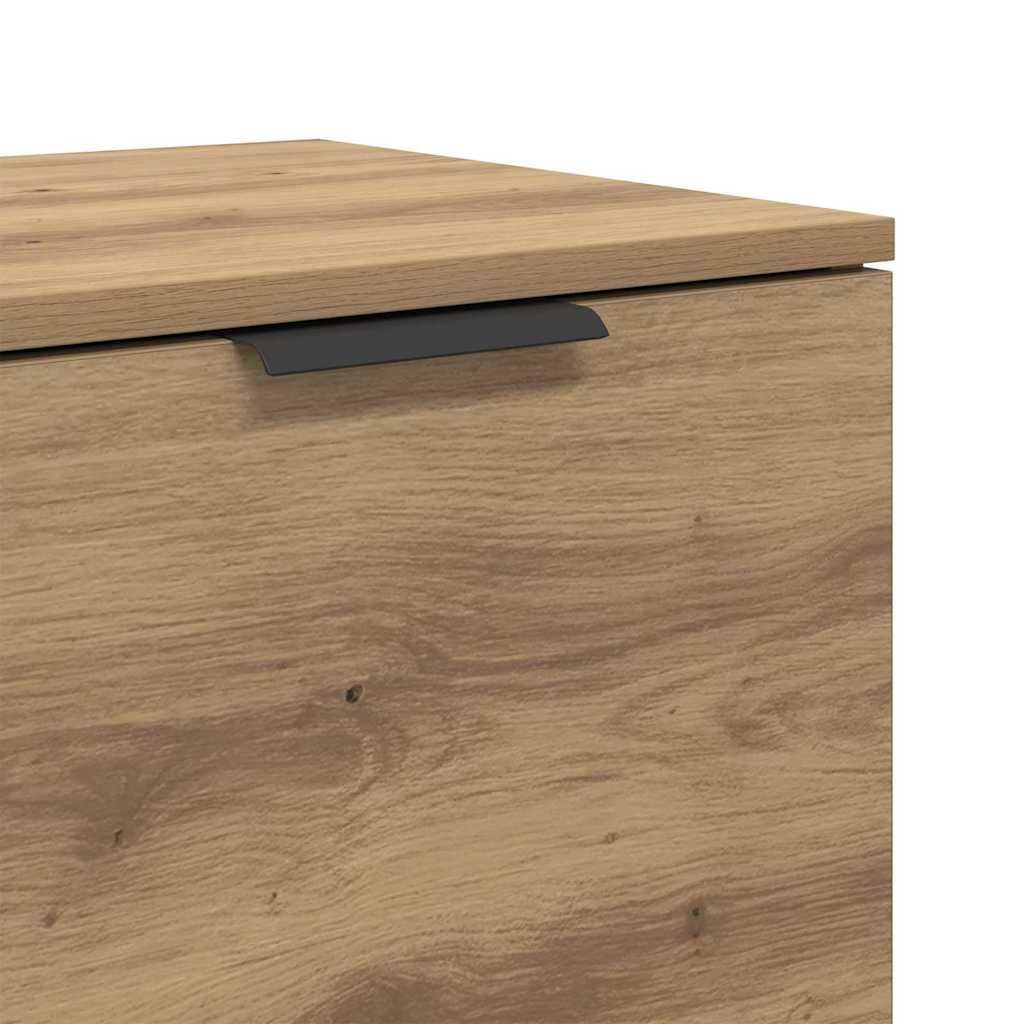 vidaXL Bettschrank 2 pcs Artisan-Eiche 40 x 39 x 40 cm Holzwerkstoff