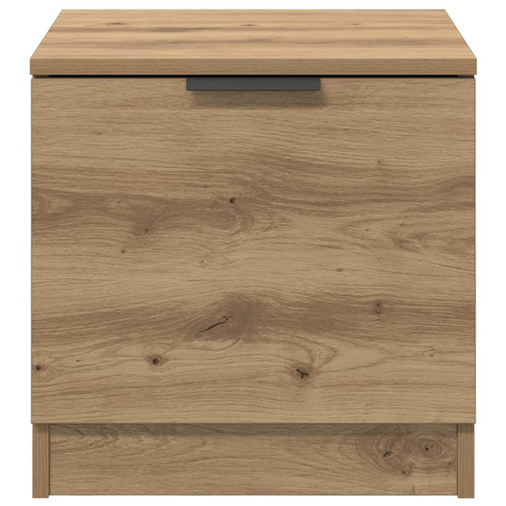 vidaXL Bettschrank 2 pcs Artisan-Eiche 40 x 39 x 40 cm Holzwerkstoff