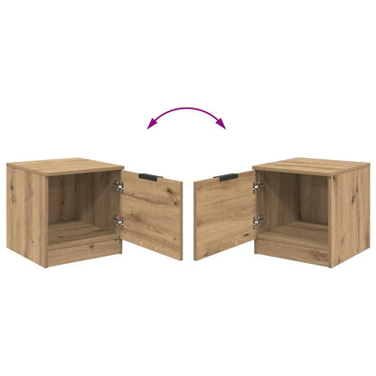 vidaXL Bettschrank 2 pcs Artisan-Eiche 40 x 39 x 40 cm Holzwerkstoff