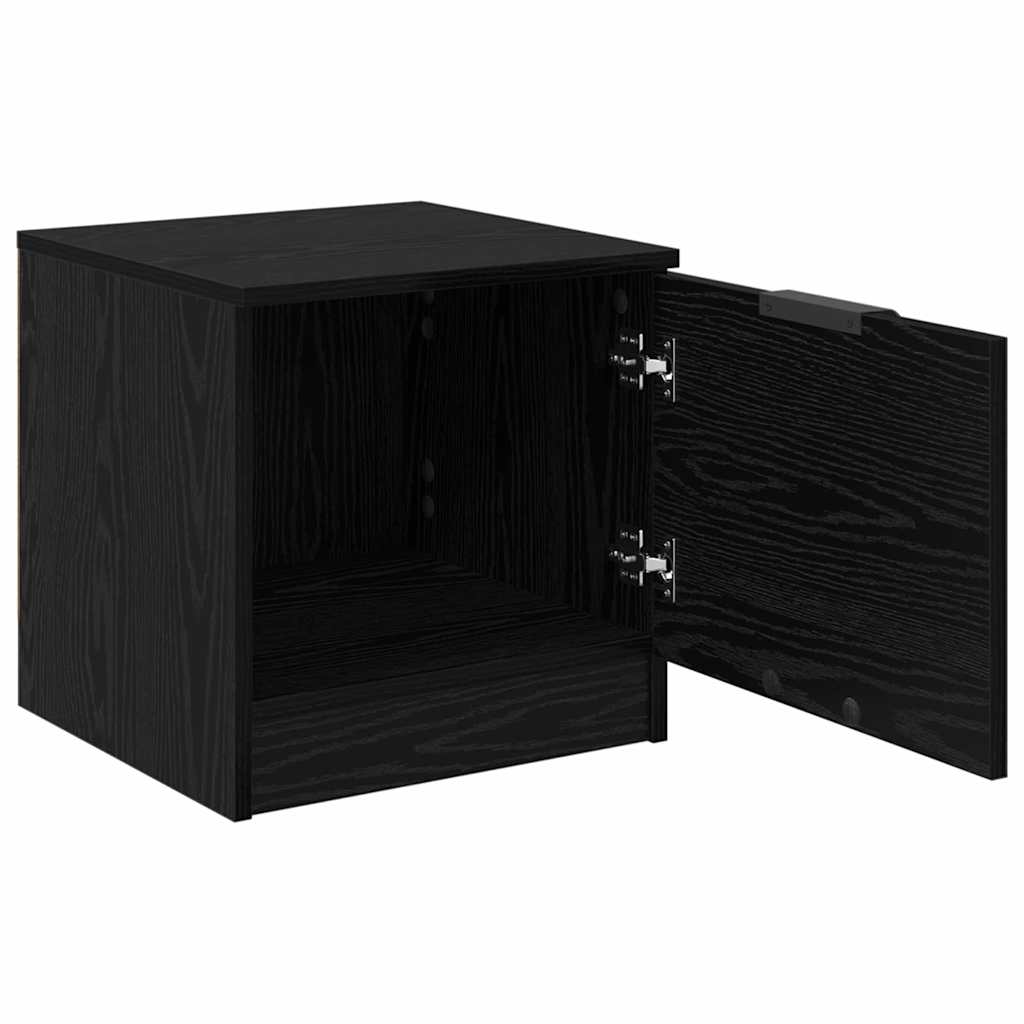 Bettschrank 2 pcs Schwarz Eichen-Optik 40 x 39 x 40 cm