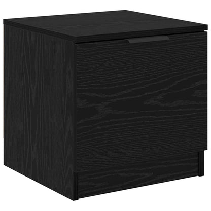 Bettschrank 2 pcs Schwarz Eichen-Optik 40 x 39 x 40 cm