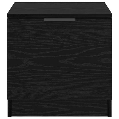 Bettschrank 2 pcs Schwarz Eichen-Optik 40 x 39 x 40 cm