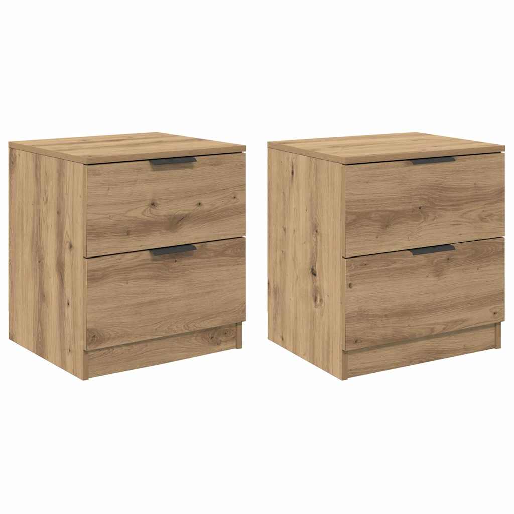 Nachttisch 2 pcs Artisan-Eiche 45 x 39 x 50 cm Holzwerkstoff