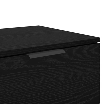 vidaXL Nachttisch 2 pcs Schwarz Eichen-Optik 45 x 39 x 50 cm