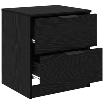 vidaXL Nachttisch 2 pcs Schwarz Eichen-Optik 45 x 39 x 50 cm