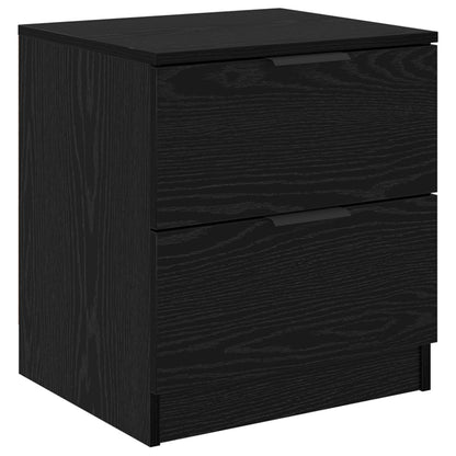 vidaXL Nachttisch 2 pcs Schwarz Eichen-Optik 45 x 39 x 50 cm