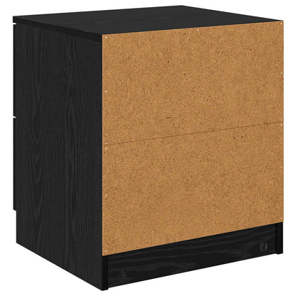 vidaXL Nachttisch 2 pcs Schwarz Eichen-Optik 45 x 39 x 50 cm