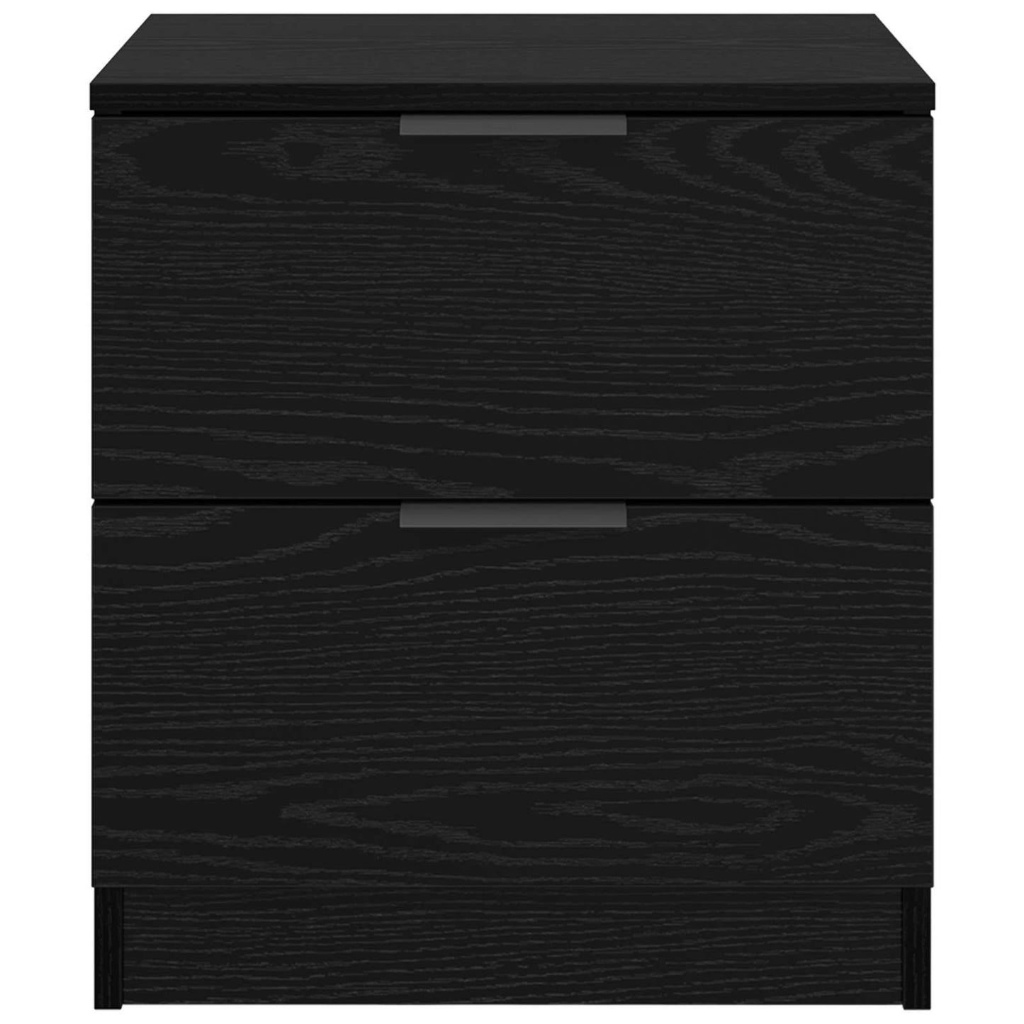 vidaXL Nachttisch 2 pcs Schwarz Eichen-Optik 45 x 39 x 50 cm