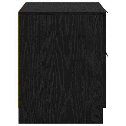 vidaXL Nachttisch 2 pcs Schwarz Eichen-Optik 45 x 39 x 50 cm