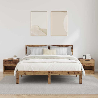 vidaXL Bettschrank 2 pcs Altholz 40 x 39 x 40 cm Holzwerkstoff