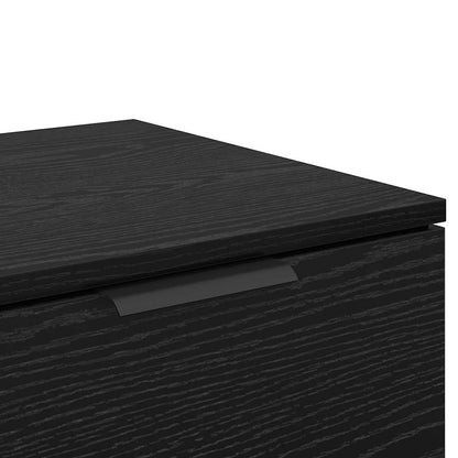 vidaXL Bettschrank 2 pcs Schwarz Eichen-Optik 40 x 39 x 40 cm