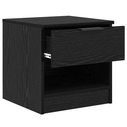 vidaXL Bettschrank 2 pcs Schwarz Eichen-Optik 40 x 39 x 40 cm