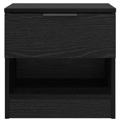 vidaXL Bettschrank 2 pcs Schwarz Eichen-Optik 40 x 39 x 40 cm