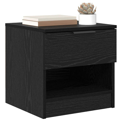 vidaXL Bettschrank 2 pcs Schwarz Eichen-Optik 40 x 39 x 40 cm