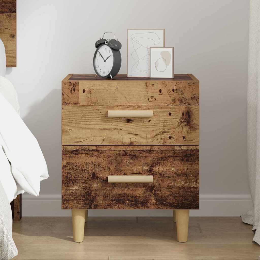 vidaXL Bettschrank Altholz 40 x 35 x 47,5 cm Holzwerkstoff
