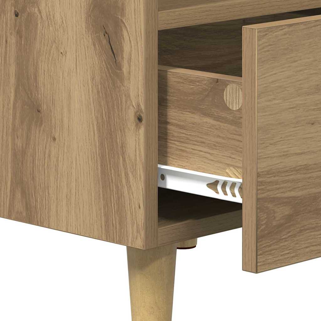 vidaXL Bettschrank 2 pcs Artisan-Eiche 40 x 35 x 47,5 cm Holzwerkstoff
