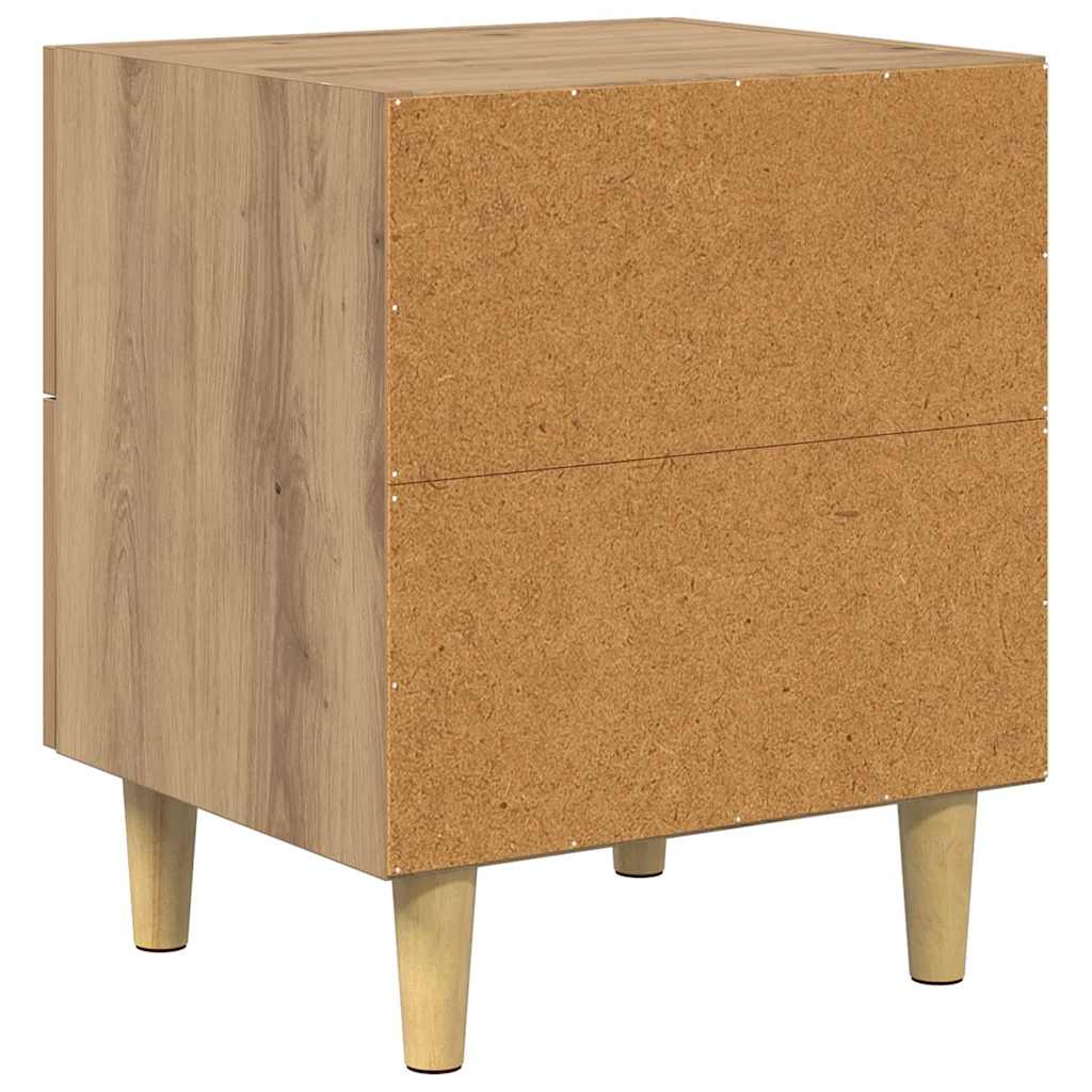 vidaXL Bettschrank 2 pcs Artisan-Eiche 40 x 35 x 47,5 cm Holzwerkstoff