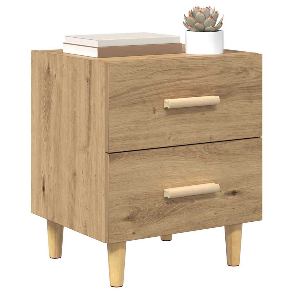 vidaXL Bettschrank 2 pcs Artisan-Eiche 40 x 35 x 47,5 cm Holzwerkstoff