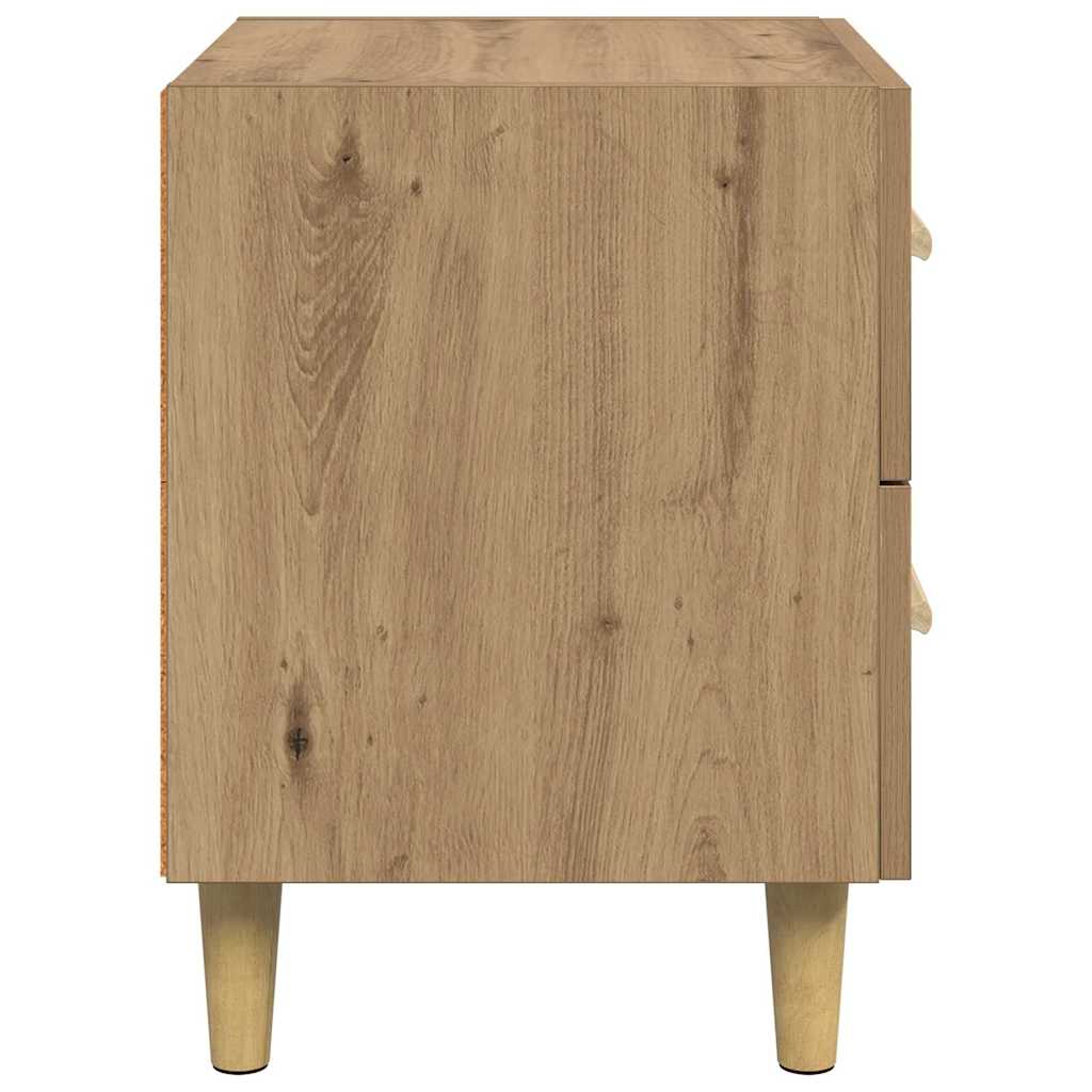 vidaXL Bettschrank 2 pcs Artisan-Eiche 40 x 35 x 47,5 cm Holzwerkstoff