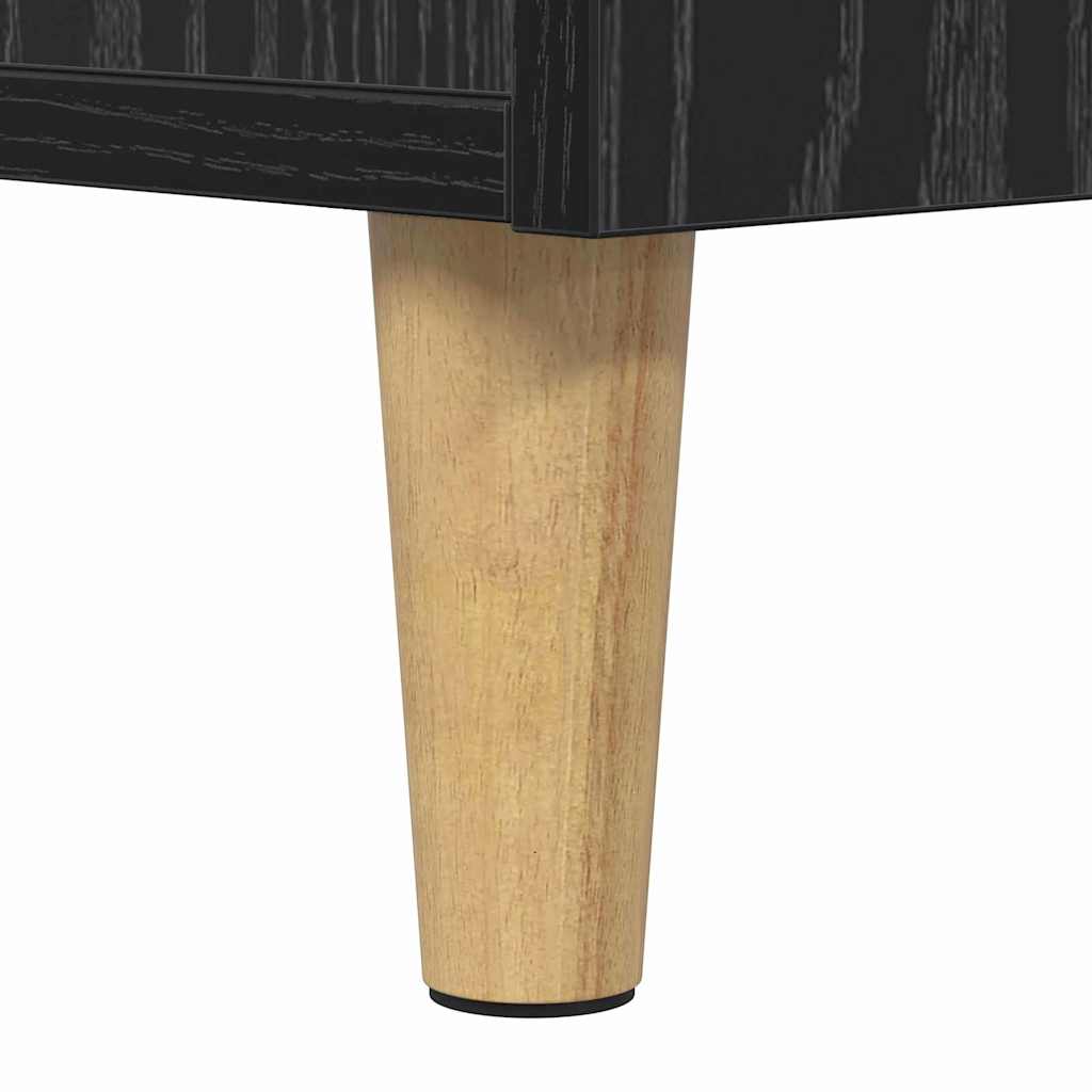 Bettschrank Schwarz Eichen-Optik 40 x 35 x 47,5 cm