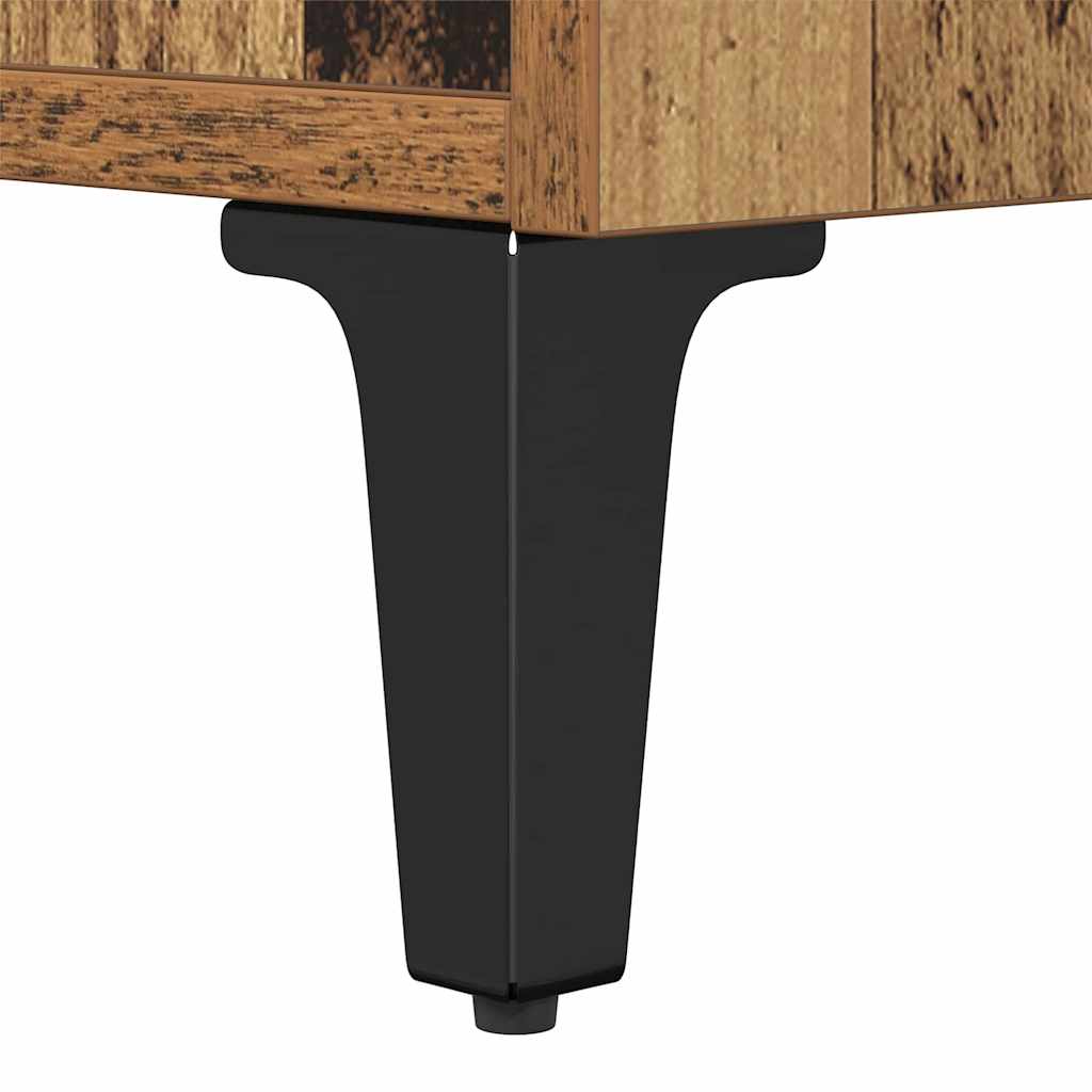 vidaXL Bettschrank Altholz 40 x 35 x 47,5 cm Holzwerkstoff