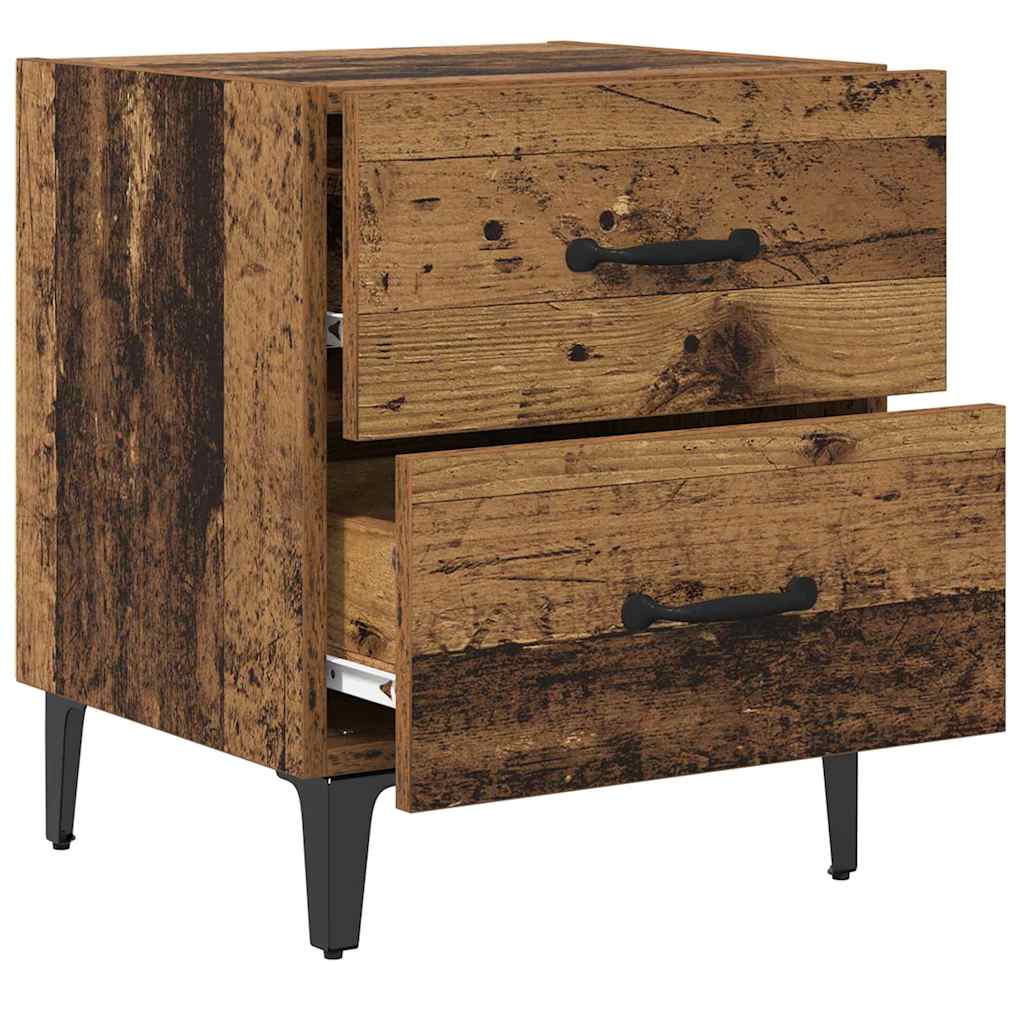 vidaXL Bettschrank Altholz 40 x 35 x 47,5 cm Holzwerkstoff