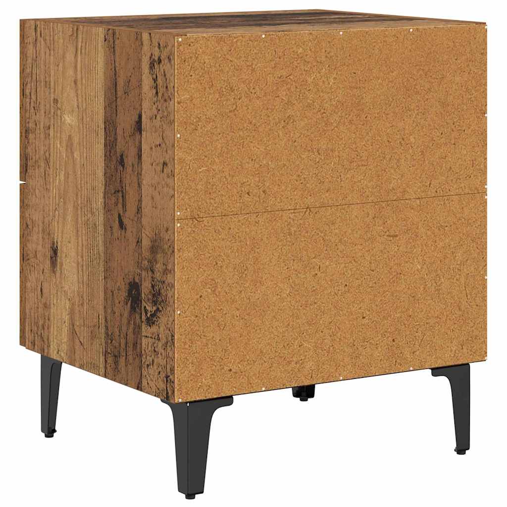 vidaXL Bettschrank Altholz 40 x 35 x 47,5 cm Holzwerkstoff