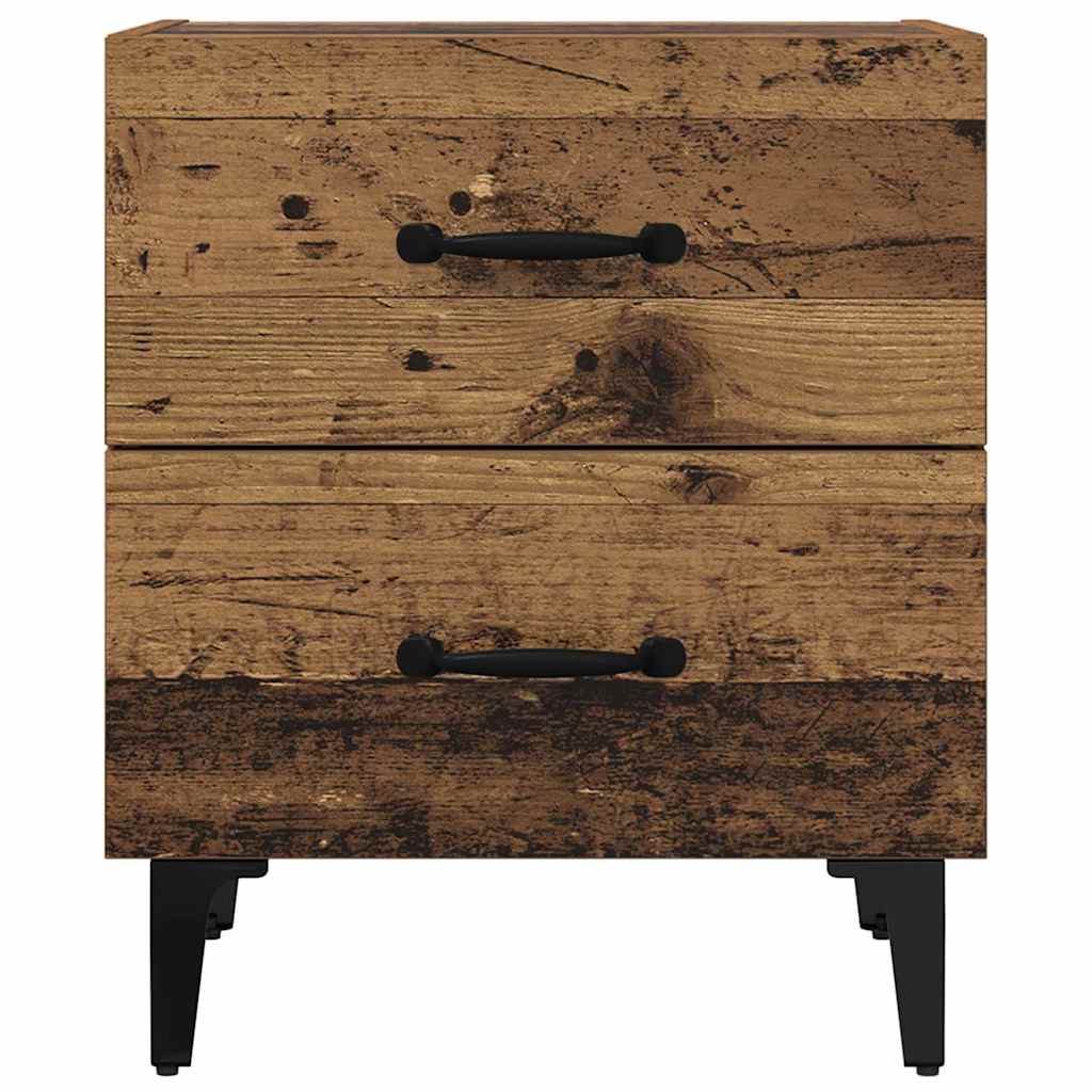 vidaXL Bettschrank Altholz 40 x 35 x 47,5 cm Holzwerkstoff