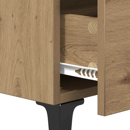 vidaXL Bettschrank Artisan-Eiche 40 x 35 x 47,5 cm Holzwerkstoff