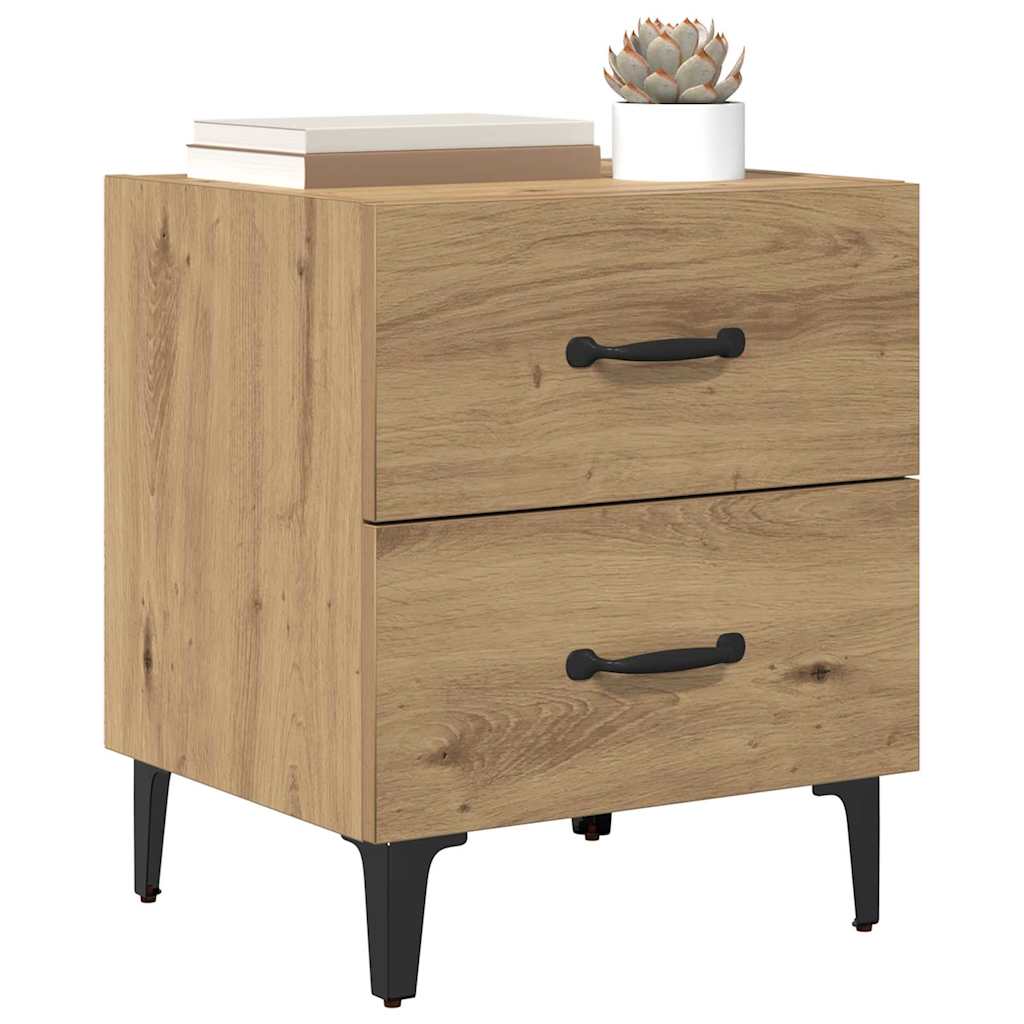 vidaXL Bettschrank Artisan-Eiche 40 x 35 x 47,5 cm Holzwerkstoff