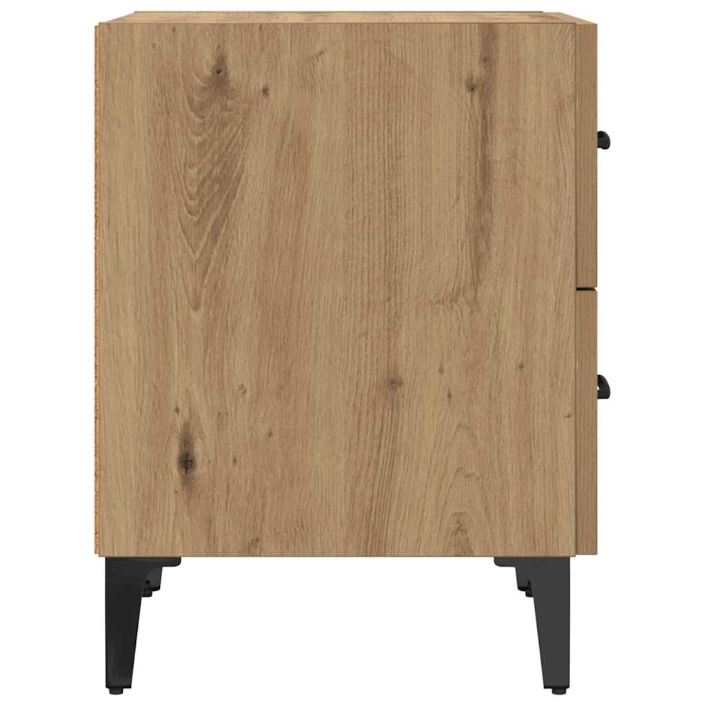 vidaXL Bettschrank Artisan-Eiche 40 x 35 x 47,5 cm Holzwerkstoff