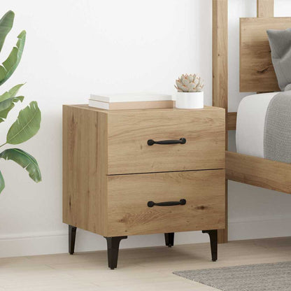 vidaXL Bettschrank 2 pcs Artisan-Eiche 40 x 35 x 47,5 cm Holzwerkstoff