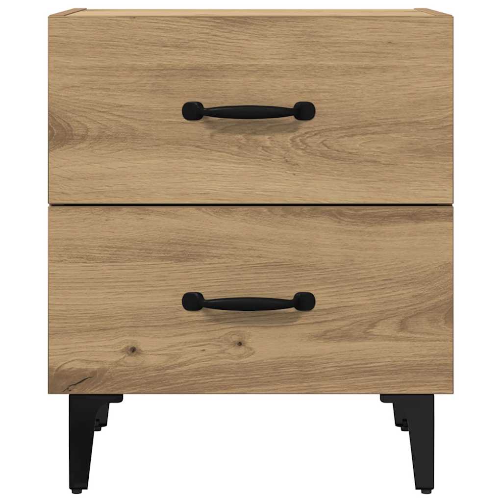 vidaXL Bettschrank 2 pcs Artisan-Eiche 40 x 35 x 47,5 cm Holzwerkstoff