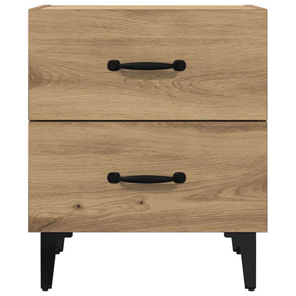 vidaXL Bettschrank 2 pcs Artisan-Eiche 40 x 35 x 47,5 cm Holzwerkstoff