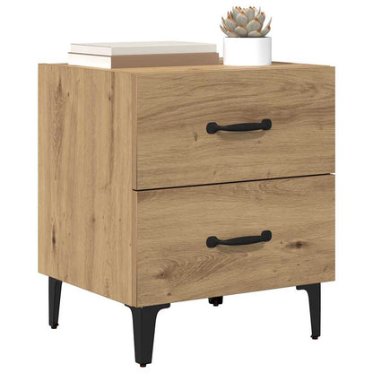 vidaXL Bettschrank 2 pcs Artisan-Eiche 40 x 35 x 47,5 cm Holzwerkstoff