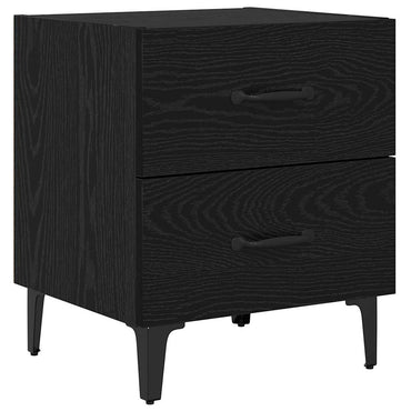 vidaXL Bettschrank Schwarz Eichen-Optik 40 x 35 x 47,5 cm