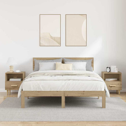 vidaXL Nachttisch 2 pcs Artisan-Eiche 40 x 35 x 47 cm Holzwerkstoff